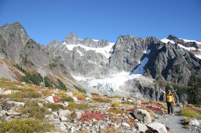 Alin Constantin's Photography - Hiking on Heather Meadows trail, Mt. Baker - Yay, we reached the glacier!
(Click on the picture for the full-size version)